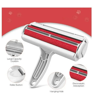 Pet Hair Remover Roller - Dog & Cat Fur Remover with Self-Cleaning Base - Efficient Animal Hair Removal Tool - Perfect for Furni