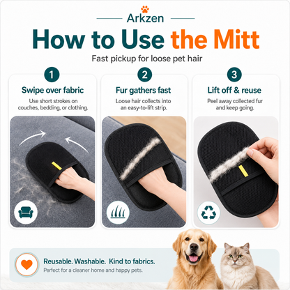 Pet Hair Remover Mitt