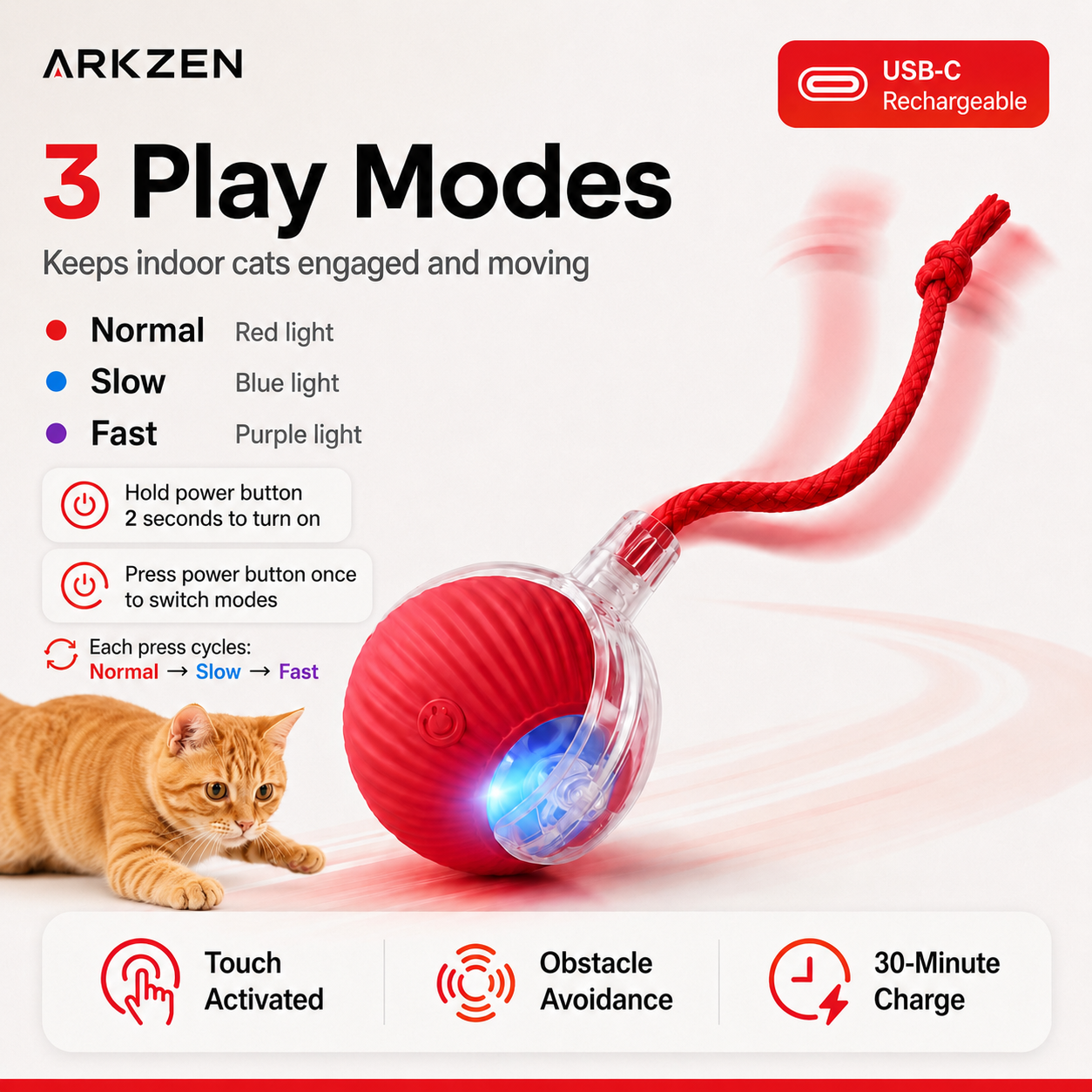 Interactive Cat Ball
